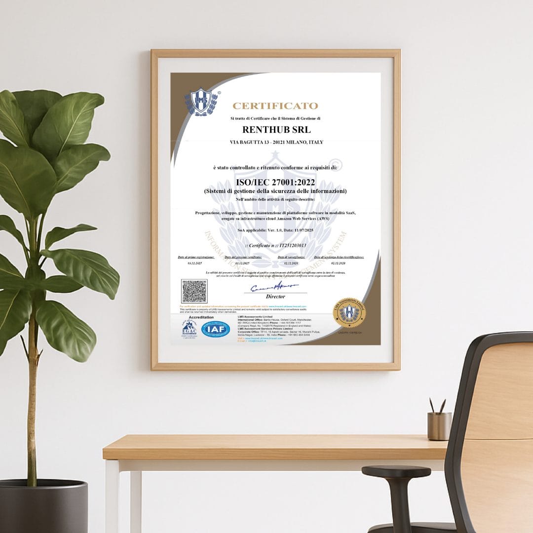 ISO/IEC 27001:2022 Certificate - Car Rental Management Software